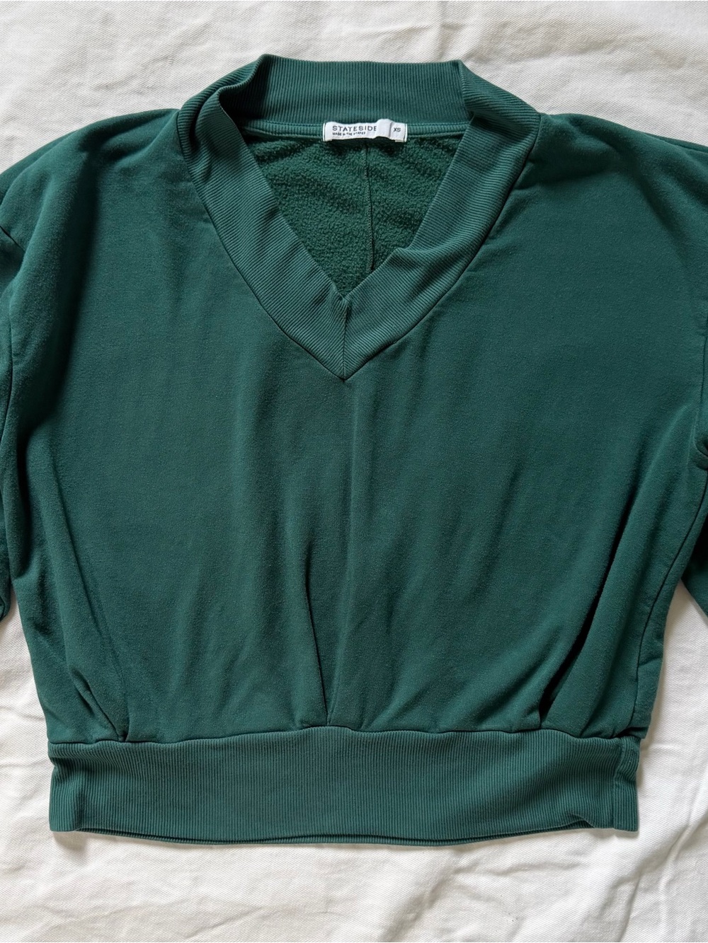 Women's Forest Green Stateside V-Neck Pullover sweatshirt